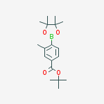 Structure of tert-butyl 3-methyl-4-(4,4,5,5-tetramethyl-1,3,2-dioxaborolan-2-yl)benzoate