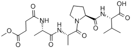 N-METHOXYSUCCINYL-ALA-ALA-PRO-VAL结构式