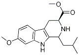 (3S)-methyl 1-isobutyl-7-methoxy-2,3,4,9-tetrahydro-1H-pyrido[3,4-b]indole-3-carboxylate结构式