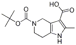 Structure of 5-(tert-butoxycarbonyl)-4,5,6,7-tetrahydro-2-Methyl-1H-pyrrolo[3,2-c]pyridine-3-carboxylic acid