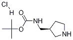 叔-丁基 N-{[(3S)-吡咯烷-3-基]甲基}氨基甲酯盐酸结构式