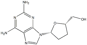 Structure of 2,6-diaminopurine 2,3-dideoxyriboside