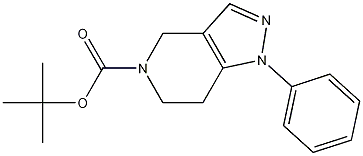 Structure of 5H-Pyrazolo[4,3-c]pyridine-5-carboxylicacid, 1,4,6,7-tetrahydro-1-phenyl-, 1,1-dimethylethyl ester