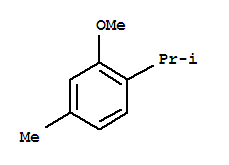 Structure of Benzene,2-methoxy-4-methyl-1-(1-methylethyl)-