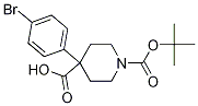 Structure of 1-BOC-4-(4-BROMOPHENYL)-4-PIPERIDINEDICARBOXYLIC ACID