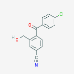 Structure of 2-HYDROXYMETHYL-4-CYANO-4'-CHLORO-BENZOPHENONE