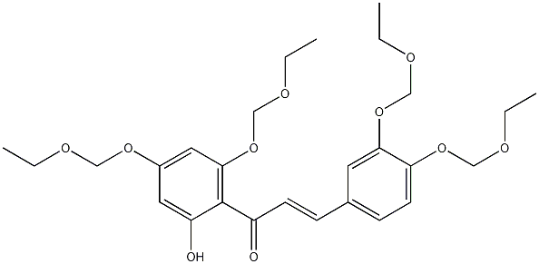Structure of 3-[3,4-Bis(ethoxymethoxy)phenyl]-1-[2-hydroxy-4,6-bis(ethoxymethoxy)phenyl]-2-propen-1-one