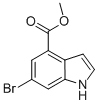 Structure of 6-BROMO-4-INDOLECARBOXYLIC ACID METHYL ESTER