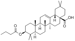 Structure of 3-beta-Hydroxy-olean-12-en-28-oic acid butyrate