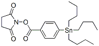 Structure of N-succinimidyl 4-(tri-n-butylstannyl)benzoate