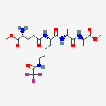 D-Gamma-Glu(Ome)-Lys(Tfa)-D-Ala-D-Ala-Ome结构式