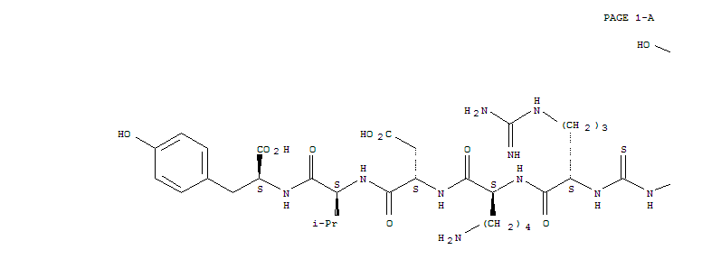 Structure of thymopoietin pentapeptide-fluorescein isothiocyanate