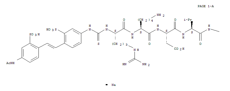 Structure of thymopoietin pentapeptide-stilbene isothiocyanate