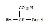 Structure of 2-ethyl-4-methylpentanoic acid