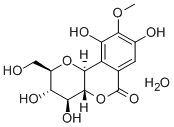 Structure of BERGENIN MONOHYDRATE, 98
