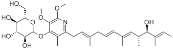 Structure of glucopiericidin B