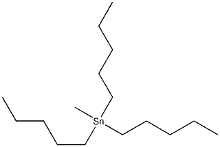 Structure of Methyltripentylstannane