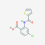 Structure of 4-chloro-2-[(thiophene-2-carbonyl)-amino]-benzoic acid