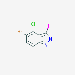 3-Iodo-4-chloro-5-bromo-(1H)indazole