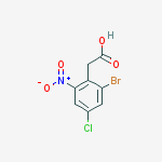 Structure of (2-bromo-4-chloro-6-nitrophenyl)acetic Acid