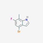 Structure of 4-Bromo-6-fluoro-7-methylindole