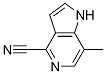 Structure of 1H-Pyrrolo[3,2-c]pyridine-4-carbonitrile, 7-Methyl-
