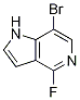 Structure of 1H-Pyrrolo[3,2-c]pyridine, 7-broMo-4-fluoro-