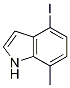 Structure of 1H-Indole, 4-iodo-7-Methyl-