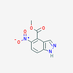 Structure of 1-Piperazineacetic acid, 4-(1H-indazol-5-ylcarbonyl)-