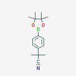 Structure of 2-methyl-2-[4-(4,4,5,5-tetramethyl-1,3,2-dioxaborolan-2-yl)phenyl]propanenitrile