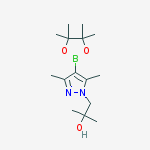 Structure of 1-[3,5-dimethyl-4-(4,4,5,5-tetramethyl-1,3,2-dioxaborolan-2-yl)pyrazol-1-yl]-2-methylpropan-2-ol
