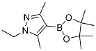 Structure of 1-ethyl-3,5-dimethyl-4-(4,4,5,5-tetramethyl-1,3,2-dioxaborolan-2-yl)-1H-pyrazole
