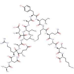 Structure of L-Lysine,L-alanyl-L-asparaginyl-L-a-glutamyl-L-arginyl-L-alanyl-L-a-aspartyl-L-leucyl-L-isoleucyl-L-alanyl-L-tyrosyl-L-leucyl-L-lysyl-L-glutaminyl-L-alanyl-L-threonyl-