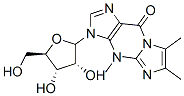 Structure of 3-ribofuranosyl-4,9-dihydro-4,6,7-trimethyl-9-oxoimidazo(1,2-a)purine