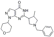 Structure of 6-(1-benzyl-4-Methylpyrrolidin-3-yl)-1-(tetrahydro-2H-pyran-4-yl)-1H-pyrazolo[3,4-d]pyriMidin-4(5H)-one