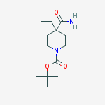 Structure of 1-Boc-4-ethylpiperidine-4-carboxamide