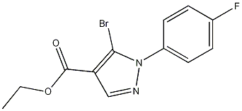Structure of ethyl 5-bromo-1-(4-fluorophenyl)-1H-pyrazole-4-carboxylate
