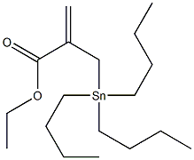 Structure of 2-Propenoic acid, 2-[(tributylstannyl)methyl]-, ethyl ester