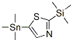 2-TRIMETHYLSILANYL-5-TRIMETHYL-STANNANYL-THIAZOLE结构式