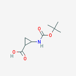 Structure of Cyclopropanecarboxylic acid, 2-[[(1,1-dimethylethoxy)carbonyl]amino]-