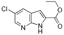 Structure of 1H-Pyrrolo[2,3-b]pyridine-2-carboxylic acid, 5-chloro-, ethyl ester