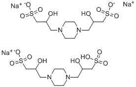 Structure of Piperazine-N,N-bis(2-hydroxypropanesulfonic acid) sesquisodium salt