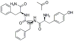 Structure of TYR-PHE-PHE AMIDE ACETATE SALT