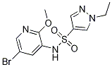 Structure of N-(5-broMo-2-Methoxypyridin-3-yl)-1-ethyl-1H-pyrazole-4-sulfonaMide