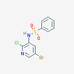 Structure of N-(5-broMo-2-chloropyridin-3-yl)benzenesulfonaMide