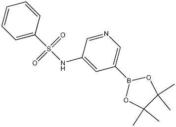 Structure of N-(5-(4,4,5,5-tetramethyl-1,3,2-dioxaborolan-2-yl)pyridin-3-yl)benzenesulfonamide