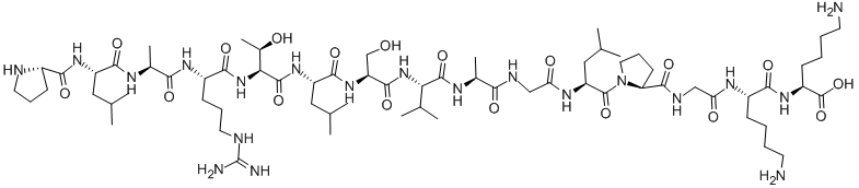 PRO-LEU-SER-ARG-THR-LEU-SER-VAL-SER-SER-NH2:PLSRTLSVSS-NH2结构式