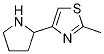 Structure of 2-Methyl-4-(2-pyrrolidinyl)thiazole
