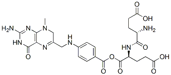 Structure of 7-hydro-8-methylpteroylglutamylglutamic acid