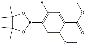 5-fluoro-2-Methoxy-4-(4,4,5,5-tetraMethyl-1,3,2-dioxaborolan-2-yl)benzoic acid结构式
